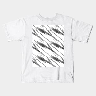 Dark gray oblique abstraction on white background Kids T-Shirt